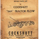 Cockshutt 24A Tractor Plow Repair Parts List 29 Pages