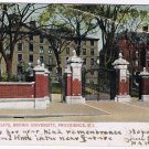 Providence Rhode Island Postcard Van Wickle Gate Brown University 12 star flag