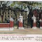 Providence Rhode Island Postcard Van Wickle Gate Brown University 12 star flag
