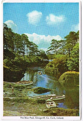Glengariff Ireland Postcard The Blue Pool County Cork Emerald Isle Rugged Glen