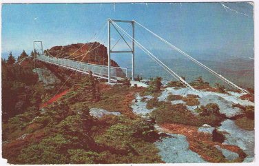 Postcard Mile High Swinging Bridge Grandfather Mountain North Carolina