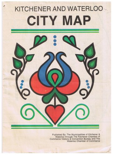 Ontario Roadmap Kitchener Waterloo City Map 1990
