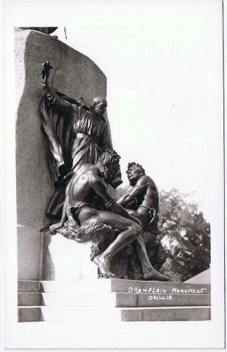 Ontario Postcard RPPC Orilla Champlain Monument