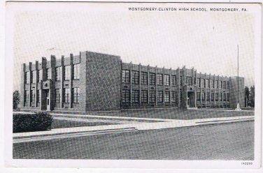Pennsylvania Postcard Montgomery Clinton High School