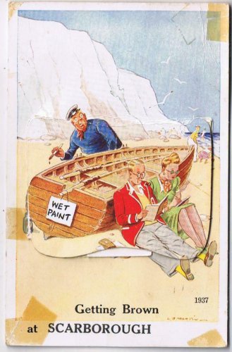 Postcard Getting Brown At Scarborough Wet Paint Fold Out Pictures