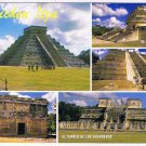 Postcard Chichen Itza Castillo Observatorio Osario Iglesia Temple Los Guerreros