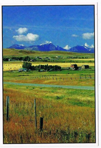 Alberta Postcard Mountains & Praire Fields