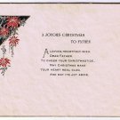 Christmas Gift or Presentation Card Poinsettias A Joyous Christmas To Father