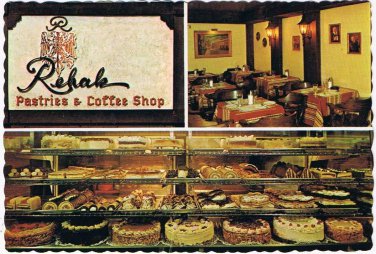 Ontario Postcard Hamilton Rehak Pastry & Coffee Shop