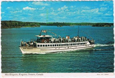 Postcard Miss Kingston Cruise Ship 1000 Islands Kingston Ontario