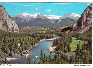 Alberta Postcard Bow Valley Canadian Rockies Tunnel Mountain Mount Rundle