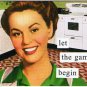 Anne Taintor Comic Postcard Let The Games Begin