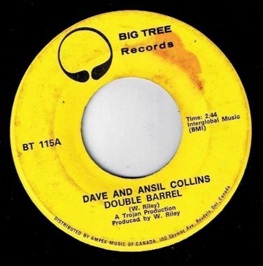 Dave & Ansil Collins Double Barrel 45 rpm Double Barrel Instrumental Big Tree
