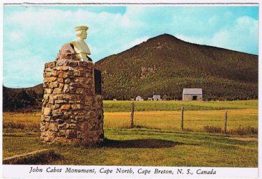 Nova Scotia Postcard Cape Breton Cape North Joh Cabot Monument