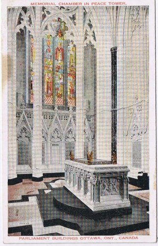 Ontario Postcard Ottawa Memorial Chamber In Peace Tower Parliament Buildings