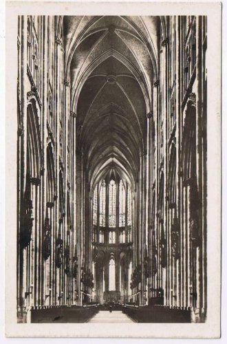 Germany Postcard Koln Cologne Rhine Dom Inneres