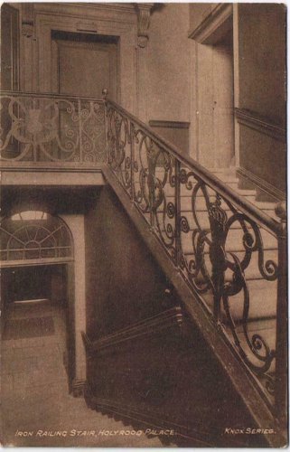 United Kingdom UK Postcard Edinburgh Holyrood Palace Iron Railing Stair