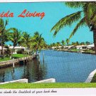 Florida Postcard Lighthouse Point Cocoanut Palms Boatdock