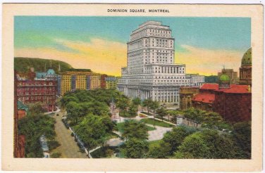 Quebec Postcard Montreal Dominion Square