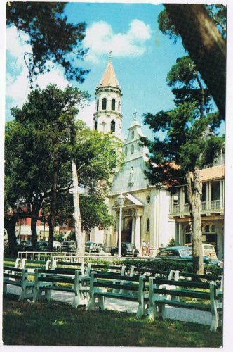 Florida Postcard St Augustine Old Cathedral One Of Oldest Churches In Country