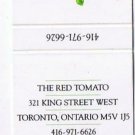Matchbook Cover The Red Tomato King St Toronto Ontario