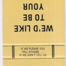 Matchbook Cover Dairyland State Bank Bruce Sheldon Exeland Wisconsin Brown