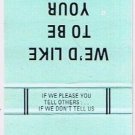 Matchbook Cover Dairyland State Bank Bruce Sheldon Exeland Wisconsin Blue