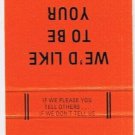 Matchbook Cover Dairyland State Bank Bruce Sheldon Exeland Wisconsin Orange