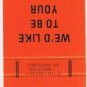 Matchbook Cover Dairyland State Bank Bruce Sheldon Exeland Wisconsin Orange