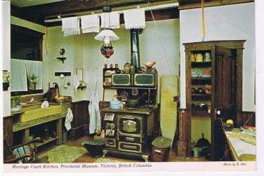 Postcard Heritage Court Kitchen Provincial Museum British Columbia