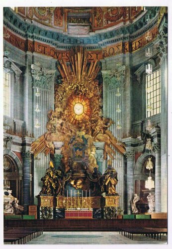 Italy Postcard Rome St Peter's Basilica Altar Of The Chair & Glory by Bernini