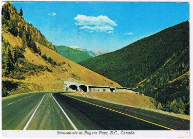 British Columbia BC Postcard Snowsheds At Rogers Pass Canadian Rockies