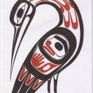 Coast Salish Native Heron George Pennier Art Card With Envelope 6" x 9"