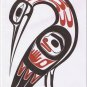 Coast Salish Native Heron George Pennier Art Card With Envelope 6" x 9"