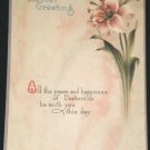 VINTAGE Easter Lily Postcard Slogan Cancel