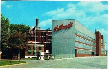 Battle Creek Michigan Postcard Kellogg Company Advert