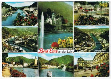 Germany Postcard Bad Ems an der Lahn Rhineland Multi View