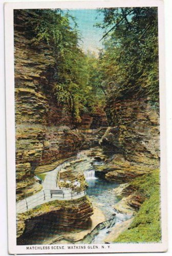 Watkins Glen New York Postcard Matchless Scene Curteich A-86556 1921