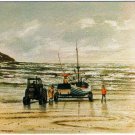 Burton Agnes Hall United Kingdom Postcard Landing the Boats at Filey Hutchins