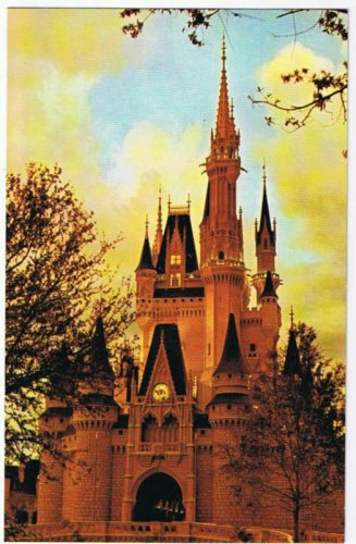 Florida Postcard Disney Magic Kingdom Cinderella Castle Fantasyland
