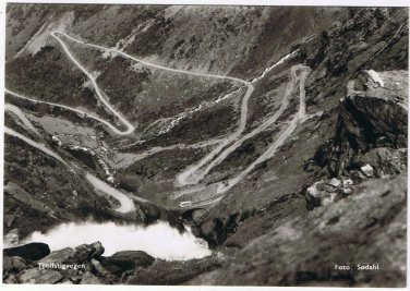 Postcard RPPC Trollstigvegen The Troll Path Romsdal County Norway