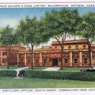 Ontario Postcard Walkerville Distillery Offices 1937 Hiram Walker & Sons