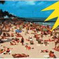 Florida Postcard Miami Beach Public Beach At 21st Street