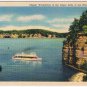 Postcard Clipper Winnebago Palasides Upper Dells Wisconsin River