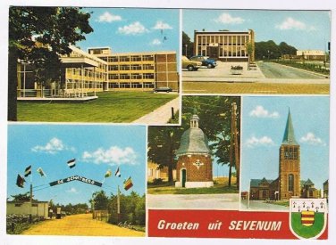 Holland Netherlands Postcard Sevenum Multi View Buildings