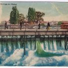 Switzerland Postcard Geneva Barrage du Rhone Dam 1912