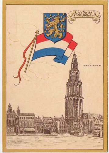 Netherlands Holland Postcard Groningen City Scene