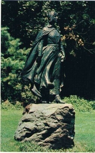 Plymouth Massachusetts Postcard Pilgrim Maiden Statue Henry Kitson