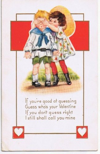 Postcard Valentine Guess Who's Your Valentine