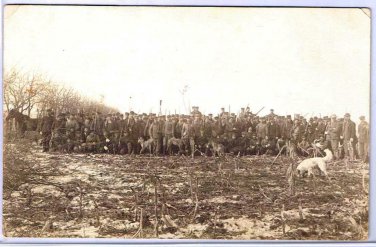 Kansas Postcard RPPC Wolf Roundup With Trophies Guns 1912